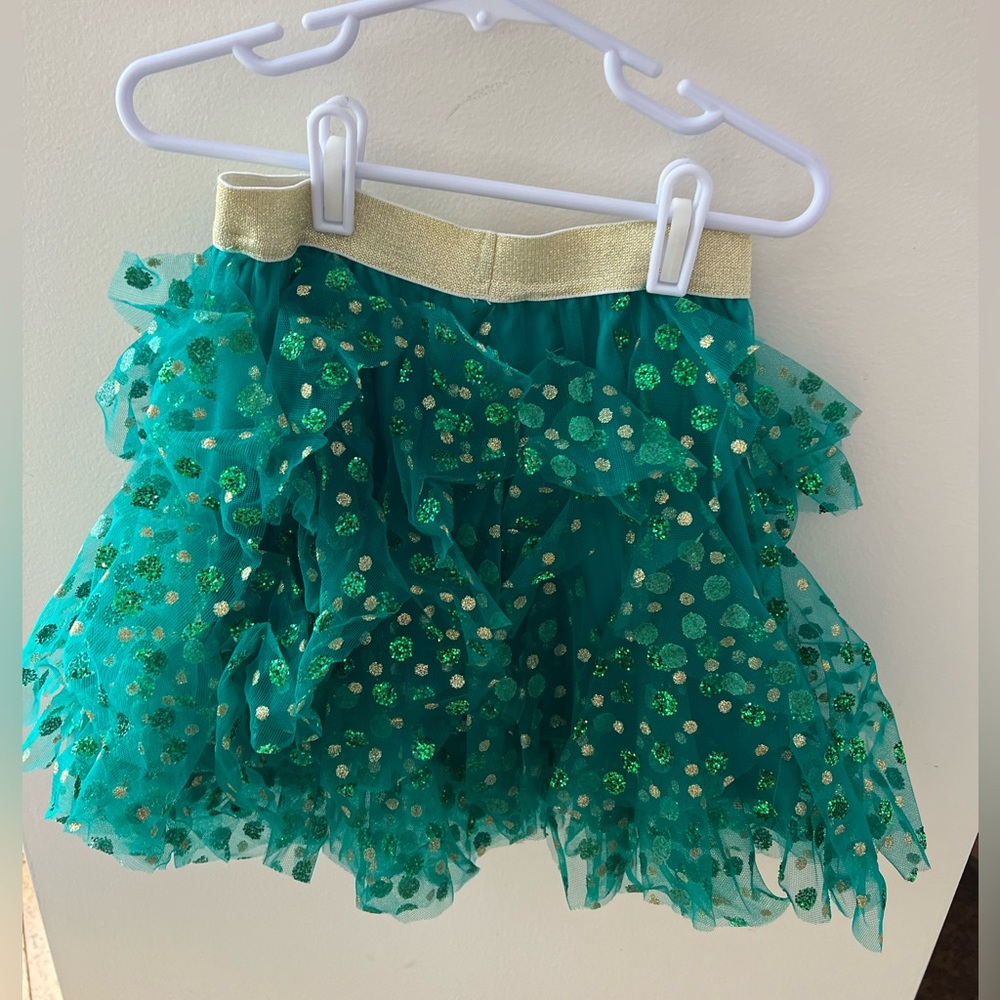 Truly Me sequined green skirt